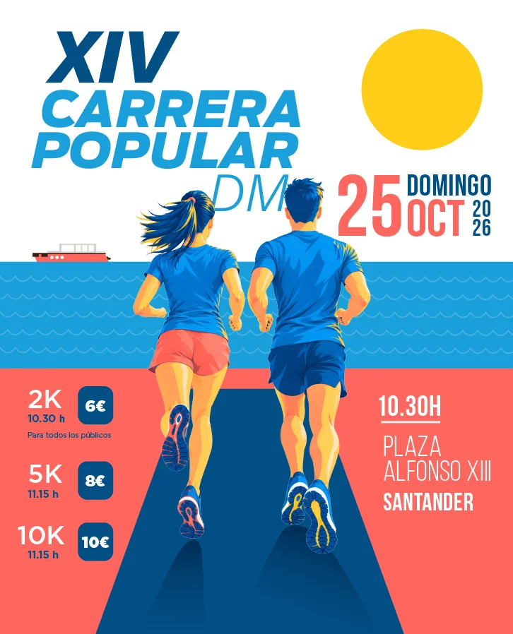 Cartel oficial de la XIV Carrera Popular DM 2026